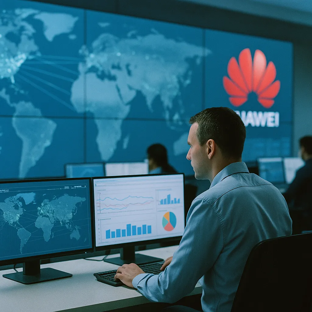 A network operations center where a person is operating related to Huawei Wants AI Running Every Layer of Your Carrier's Networ