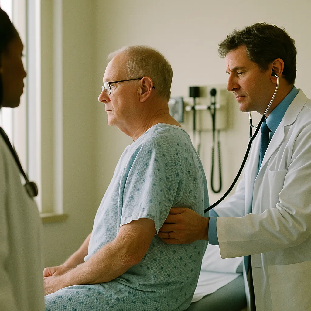 A hospital featuring patient, related to Massachusetts Physicians Are Wrestling With AI in the Exam R