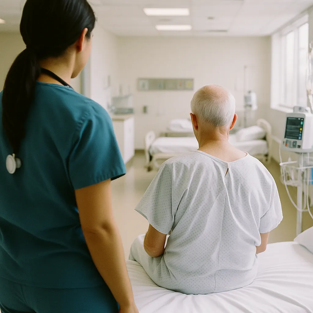 A medical facility featuring patient, related to Massachusetts Hospitals Are Confronting AI's Role in Clinica from an unusual angle or perspective