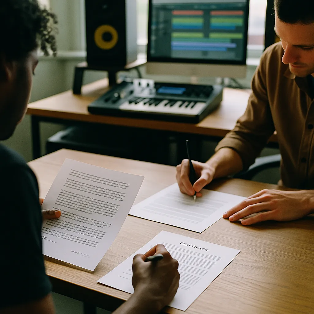 A studio featuring contracts, fields, related to Survey of 1,100 Music Producers: AI Welcome for Technical Wo