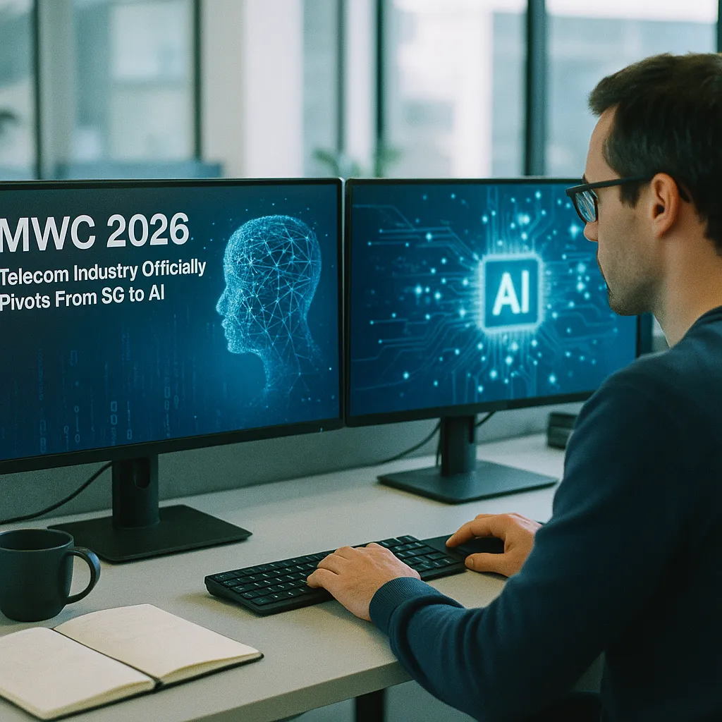 A office where a person is building related to MWC 2026: Telecom Industry Officially Pivots From 5G to AI-P