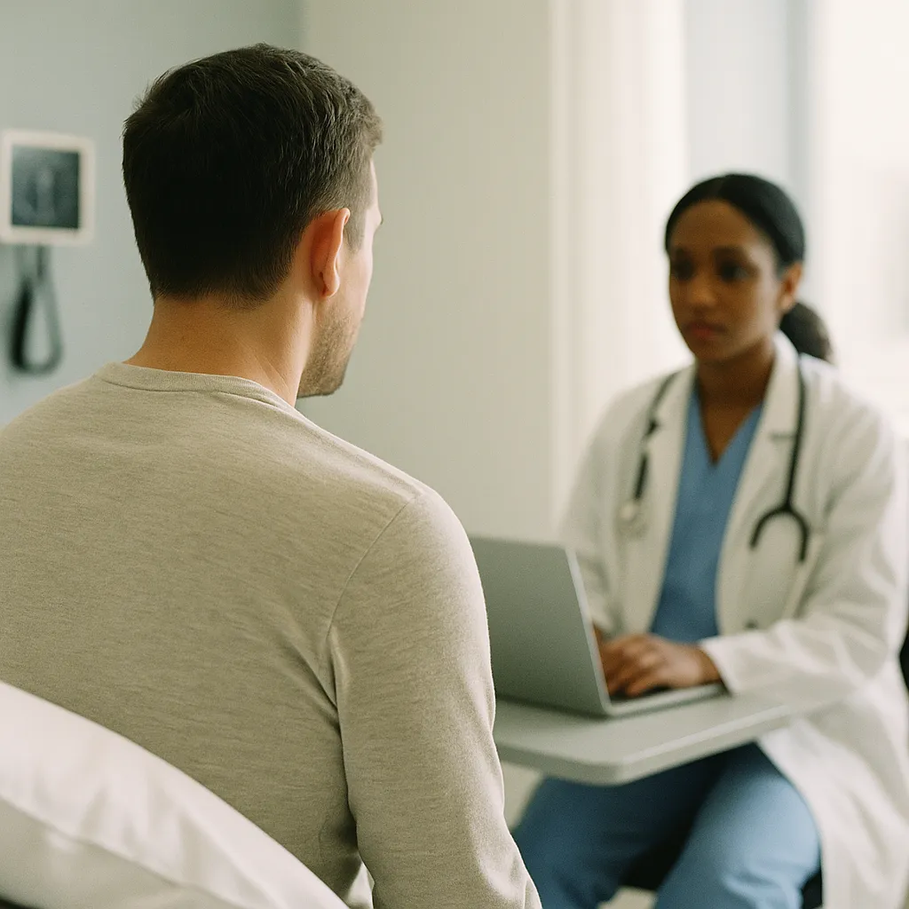 A medical facility featuring patient, related to Patients Clam Up With Medical AI Chatbots, Creating a Hidden from an unusual angle or perspective