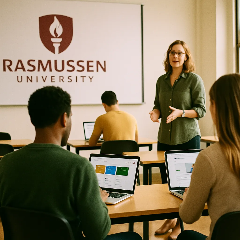 A university classroom related to Rasmussen University Ditches Blackboard for AI-Powered D2L B
