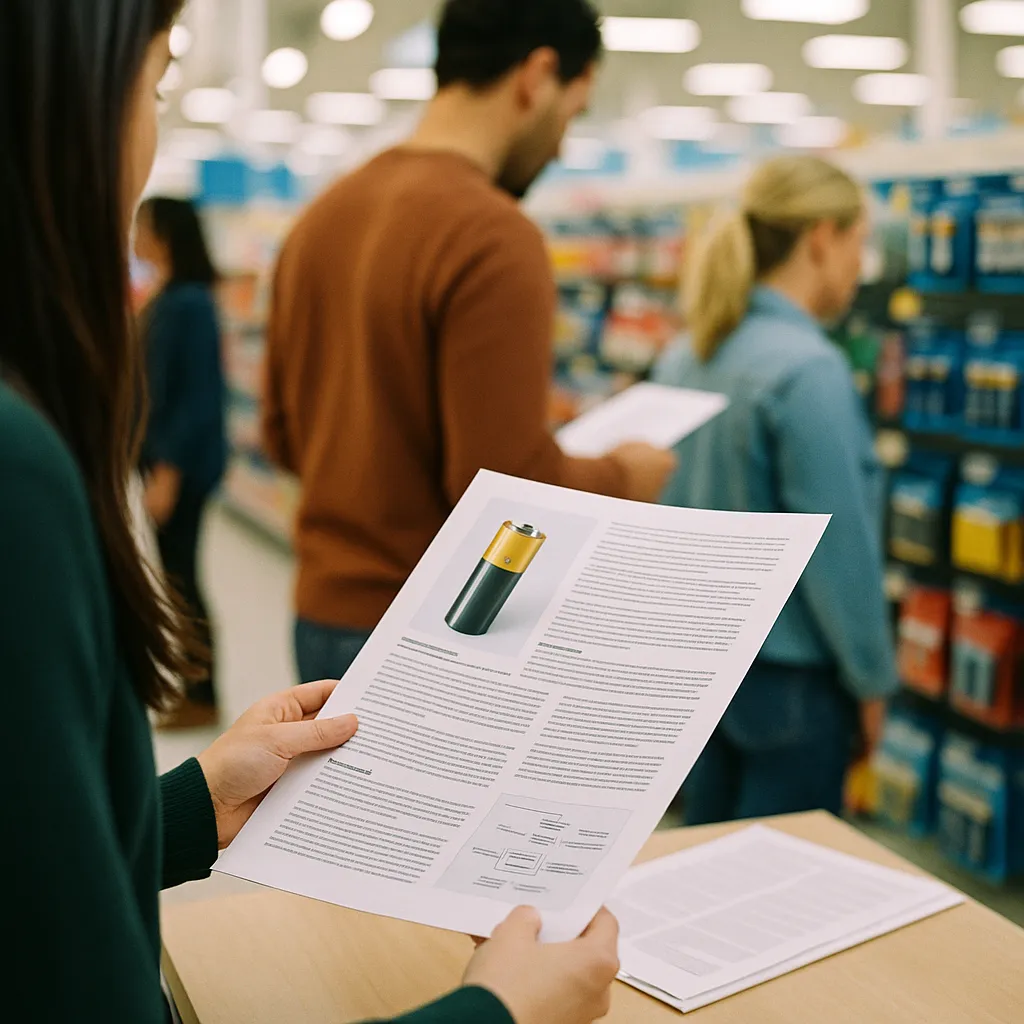 A retail store featuring documents, battery, related to Retailers Are Rewriting Their Products to Be Read by AI, Not