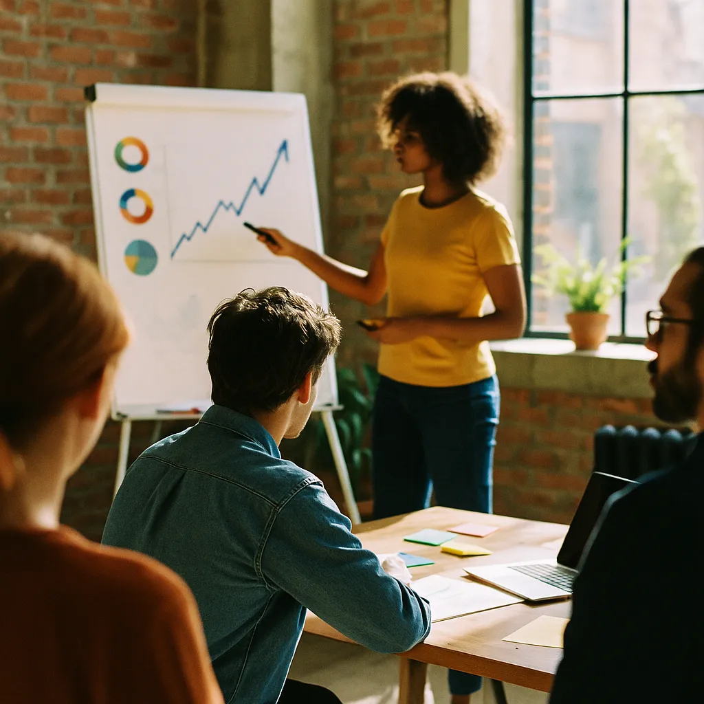 A creative studio where a person is training related to $40M ARR Gain in Q2 2026