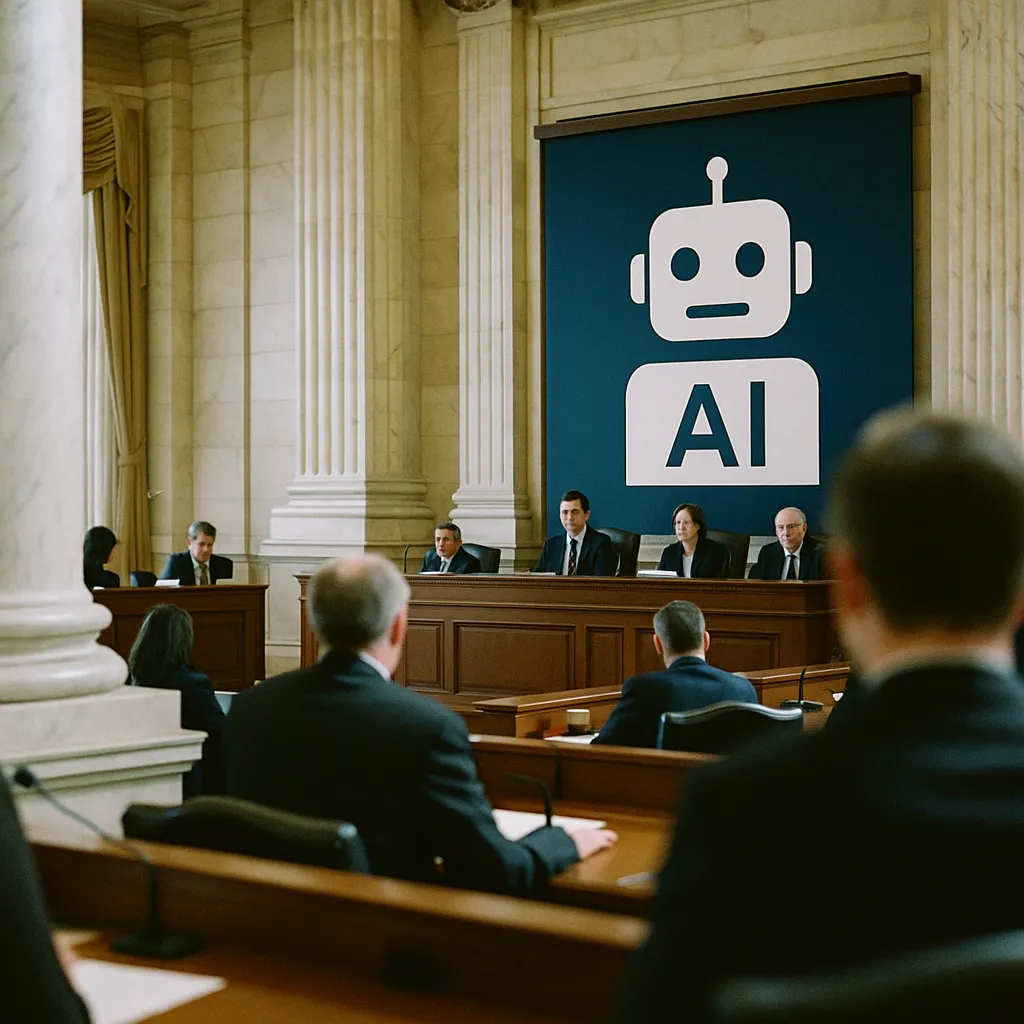 A government building interior featuring field, related to 14 States Racing AI Bills to Finish Line as May Sessions End from an unusual angle or perspective