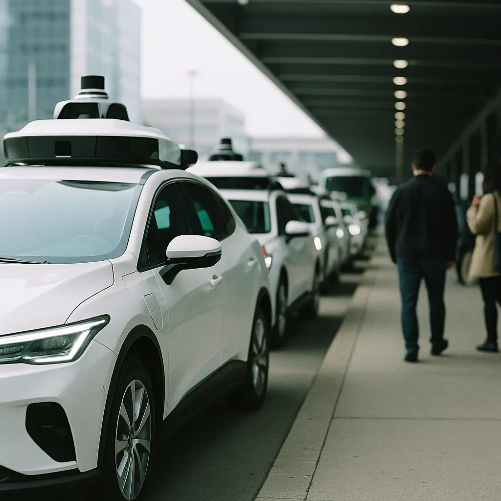 A transportation hub featuring vehicle, vehicles, related to a technology company Has Only About 12 Robotaxis Running in 