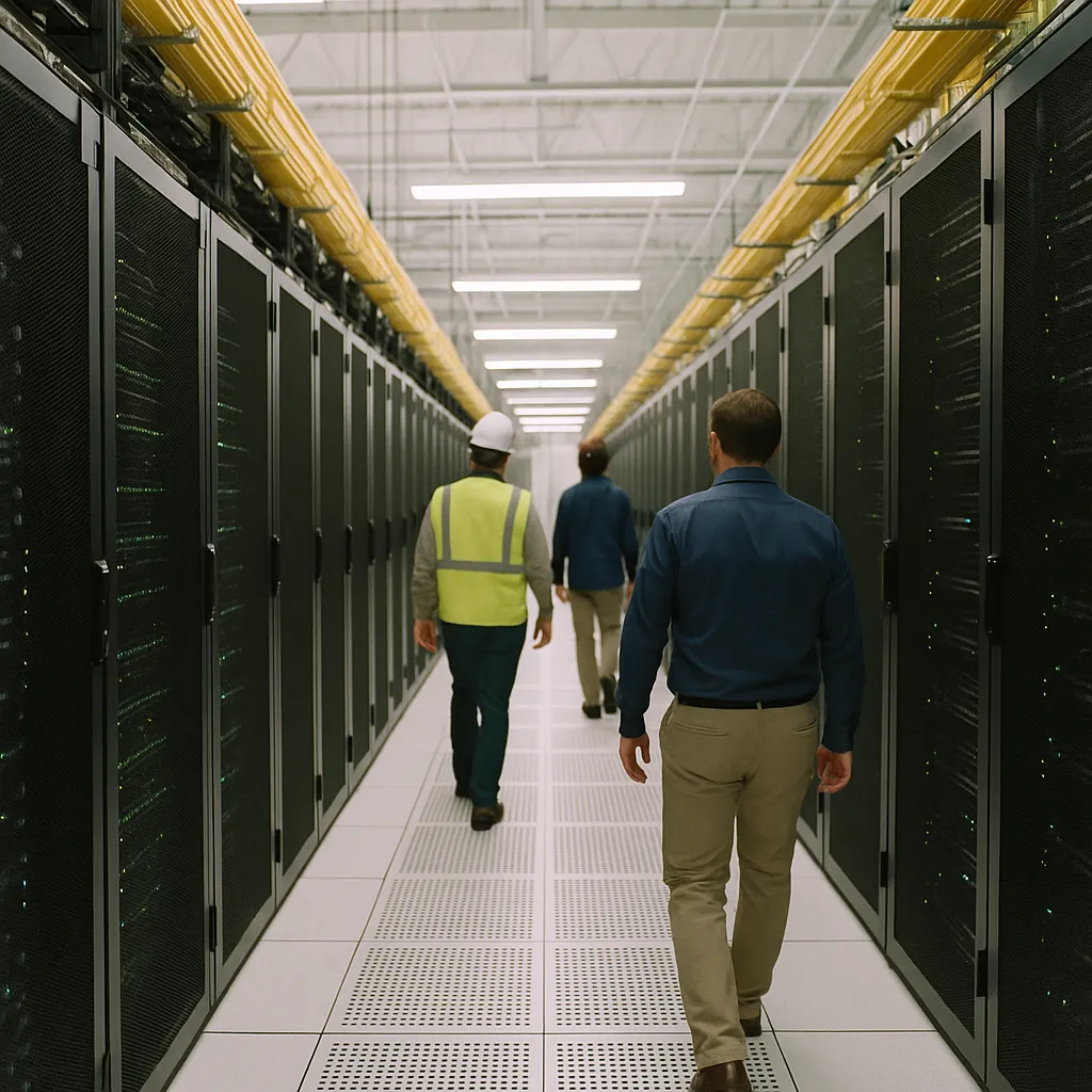 A Data Center featuring Data Center, data center, related to U.S. Data Center Construction Spending Hits $50 Billion — Su from an unusual angle or perspective