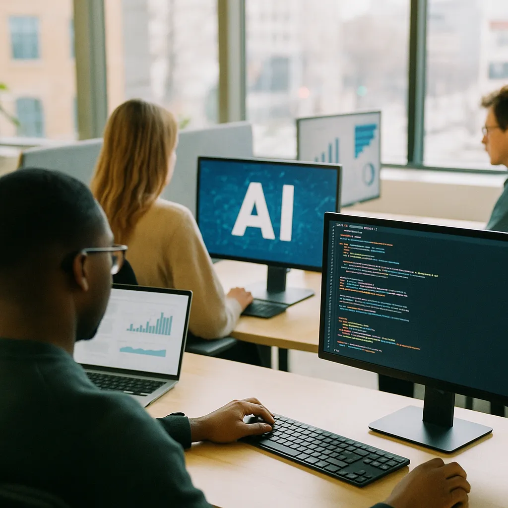 A modern workplace related to AI Skills Now Appear in 2.5% of All U.S. Job Postings — Up 2 from an unusual angle or perspective
