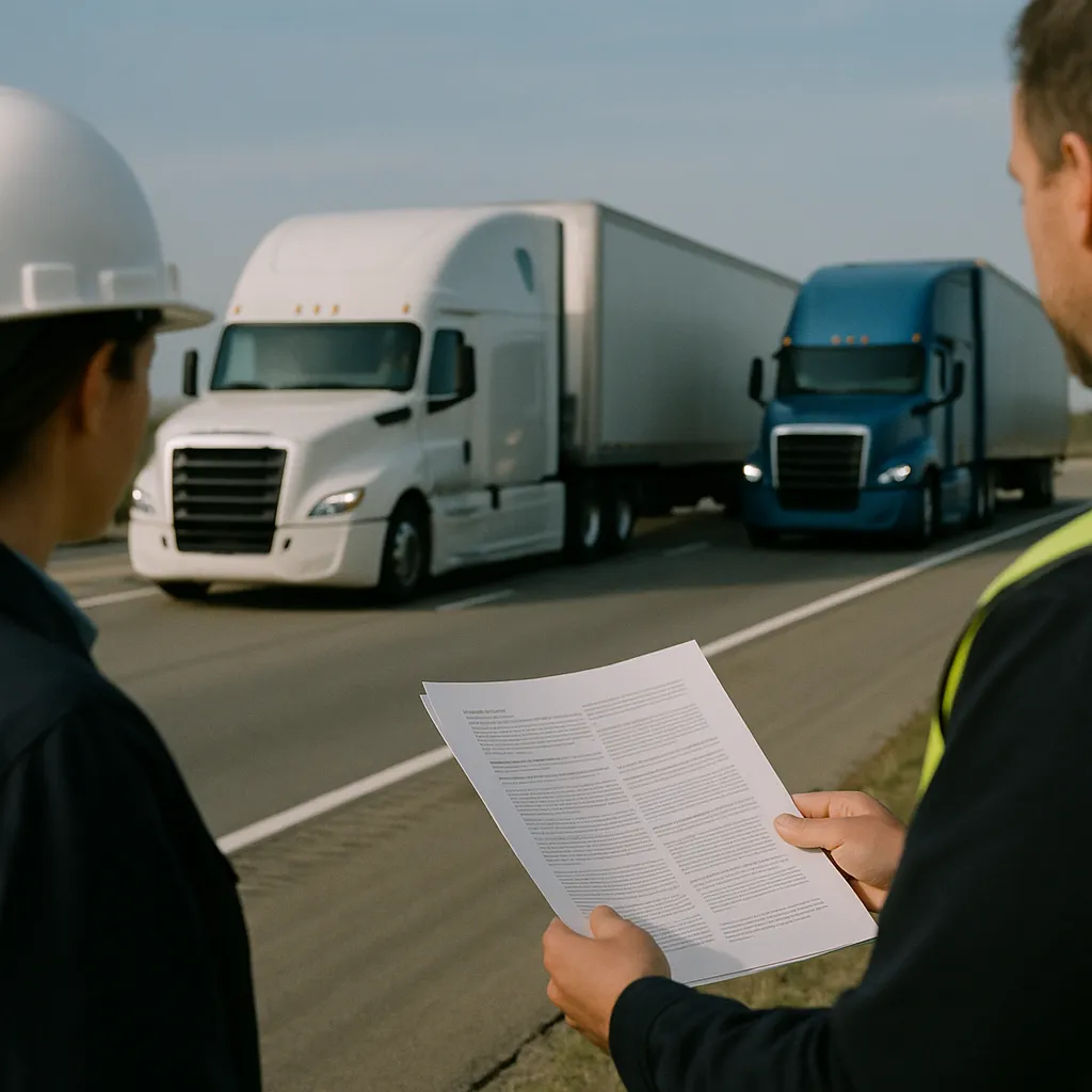 A highway featuring trucks, contracts, related to Autonomous Trucking Reaches Commercial Inflection in 2026: A