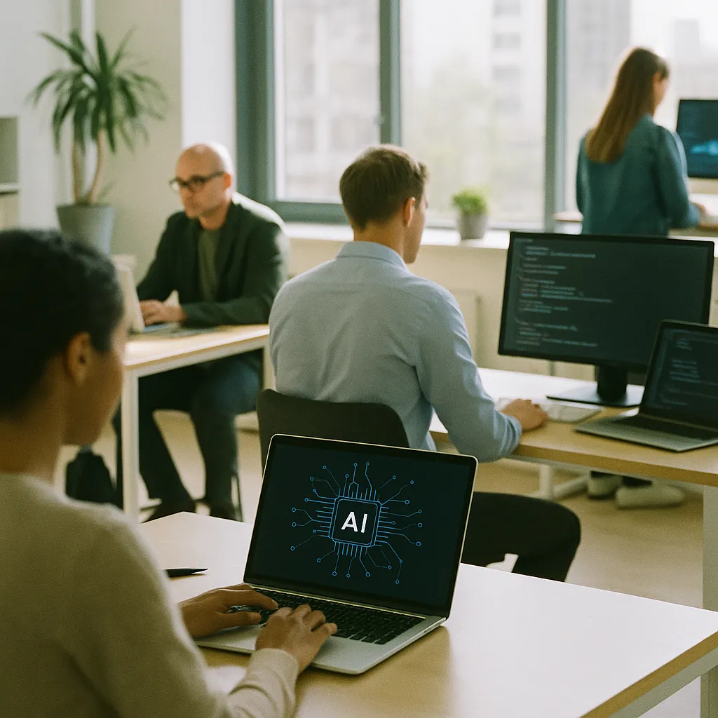 A modern workplace related to BCG: AI Is Reshaping Jobs Faster Than Companies Are Reshapin