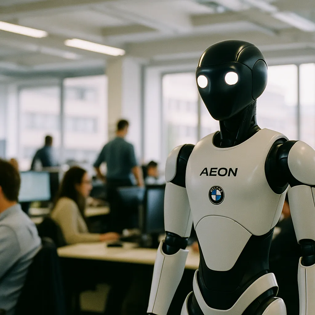 A Newsroom featuring Robot, robot, related to BMW Deploys AEON Humanoid Robot at Leipzig — First in Europe