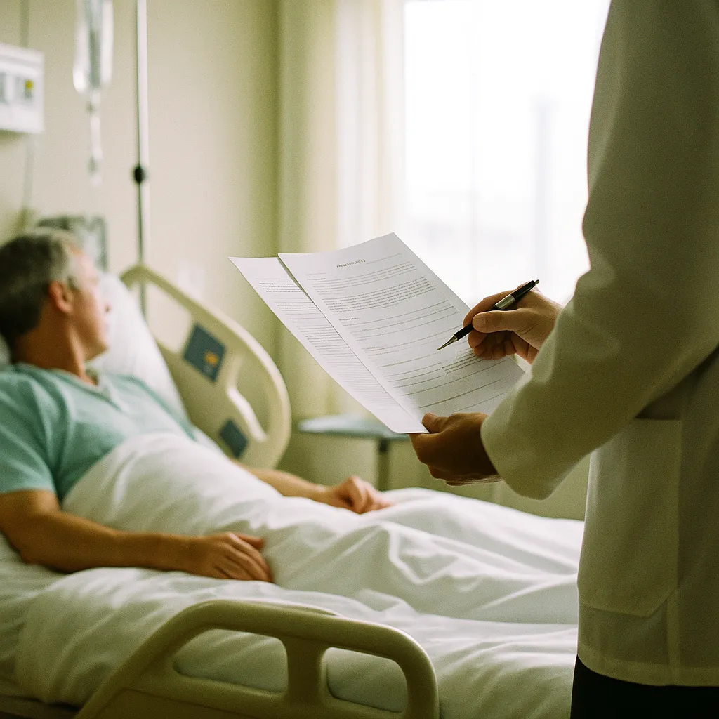 A hospital featuring patient, contracts, related to Daily AI Briefing — 2026-06-06 from an unusual angle or perspective