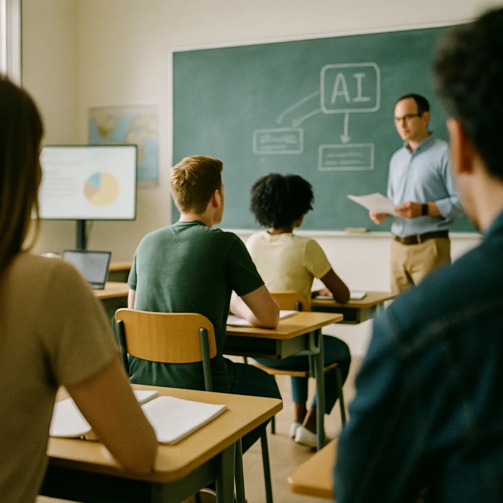 A classroom featuring classroom, related to Daily AI Briefing — 2026-06-18 from an unusual angle or perspective