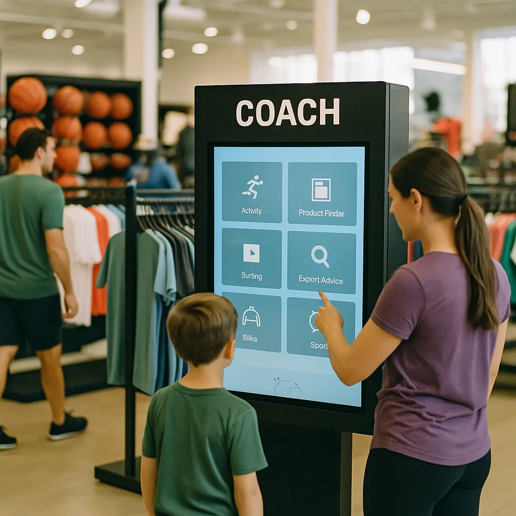 A retail store featuring interface, related to Dick's Sporting Goods' 'Coach' Is What Agentic Retail Actual