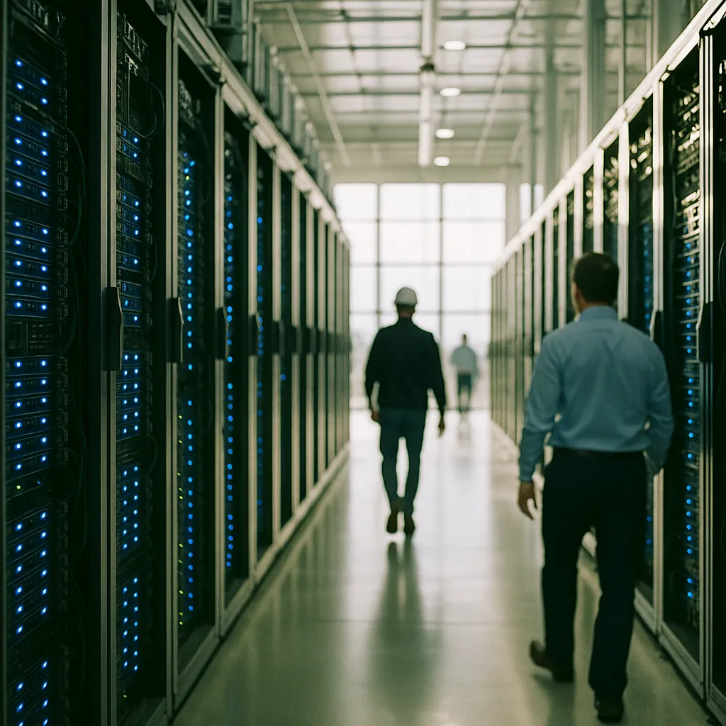 A data center featuring Data Centers, data center, related to FERC Poised to Rule on Whether AI Data Centers or Ratepayers from an unusual angle or perspective