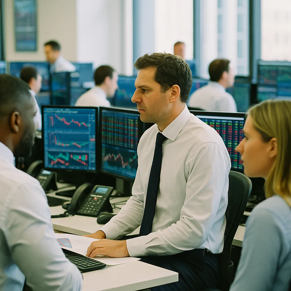 A financial trading floor related to Finance Firms Face Surging AI Conduct Risks as Incidents Ave