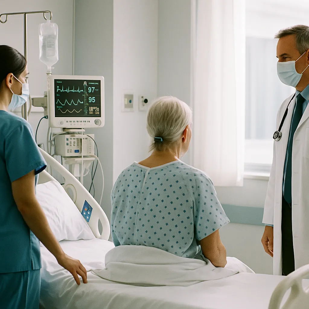 A hospital featuring patient, Patient, related to First Voluntary AI Governance Certification for U.S. Hospita