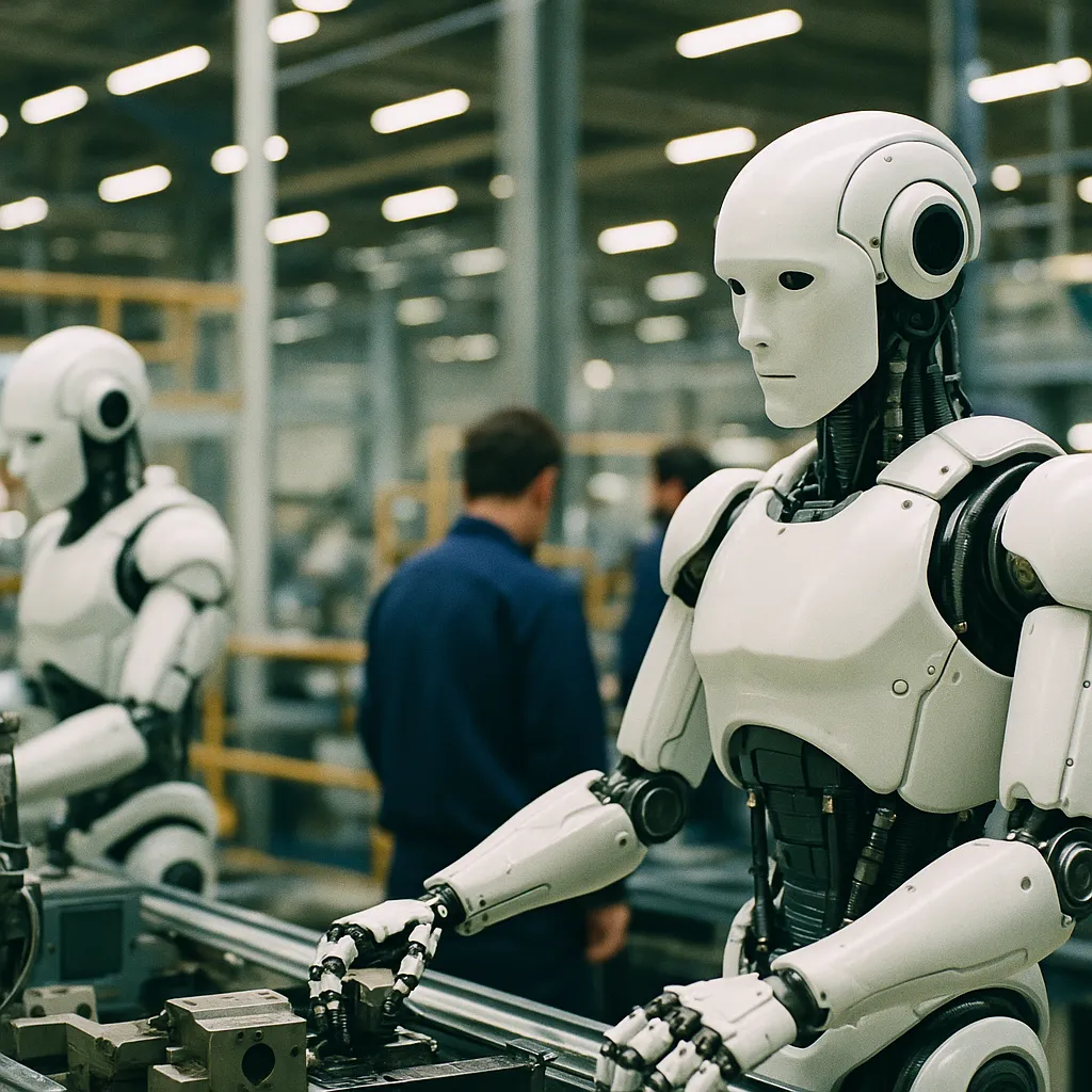 A Factory featuring robot, robots, related to Showcase AI-Native Manufacturing Stack at Hannover Messe 202