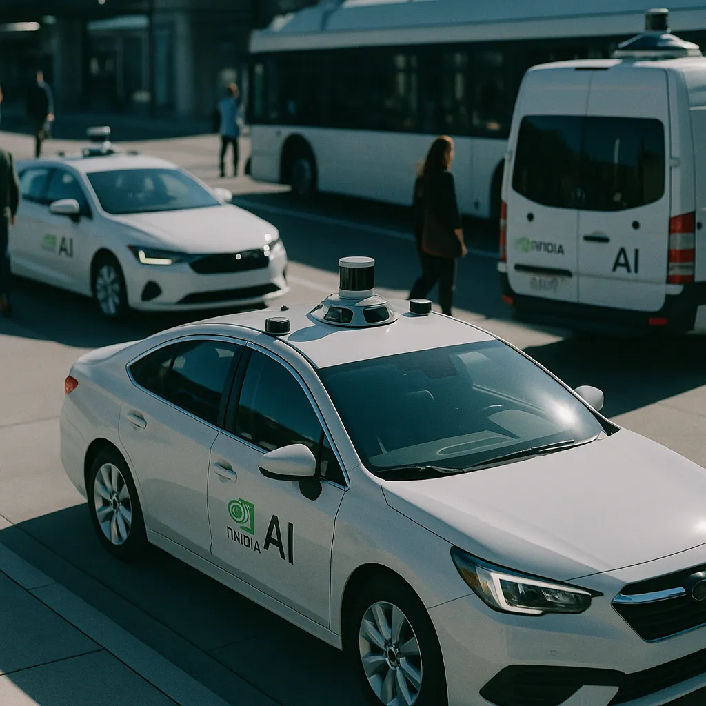 A transportation hub featuring Vehicles, vehicle, related to a chip manufacturer Unveils Physical AI Agent Skills for Aut from an unusual angle or perspective