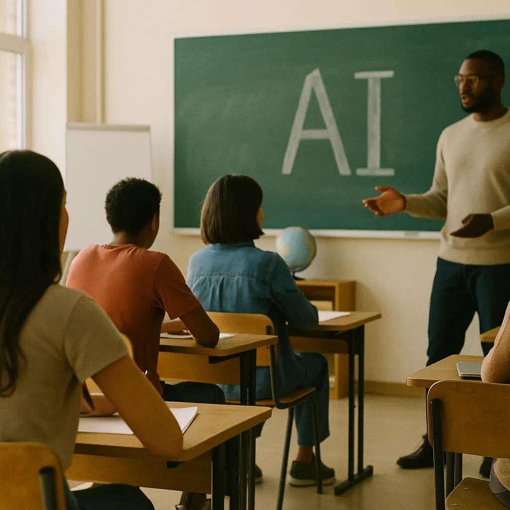 A classroom featuring Classroom, classroom, related to Global Classroom Push as NYC Releases AI Governance Playbook