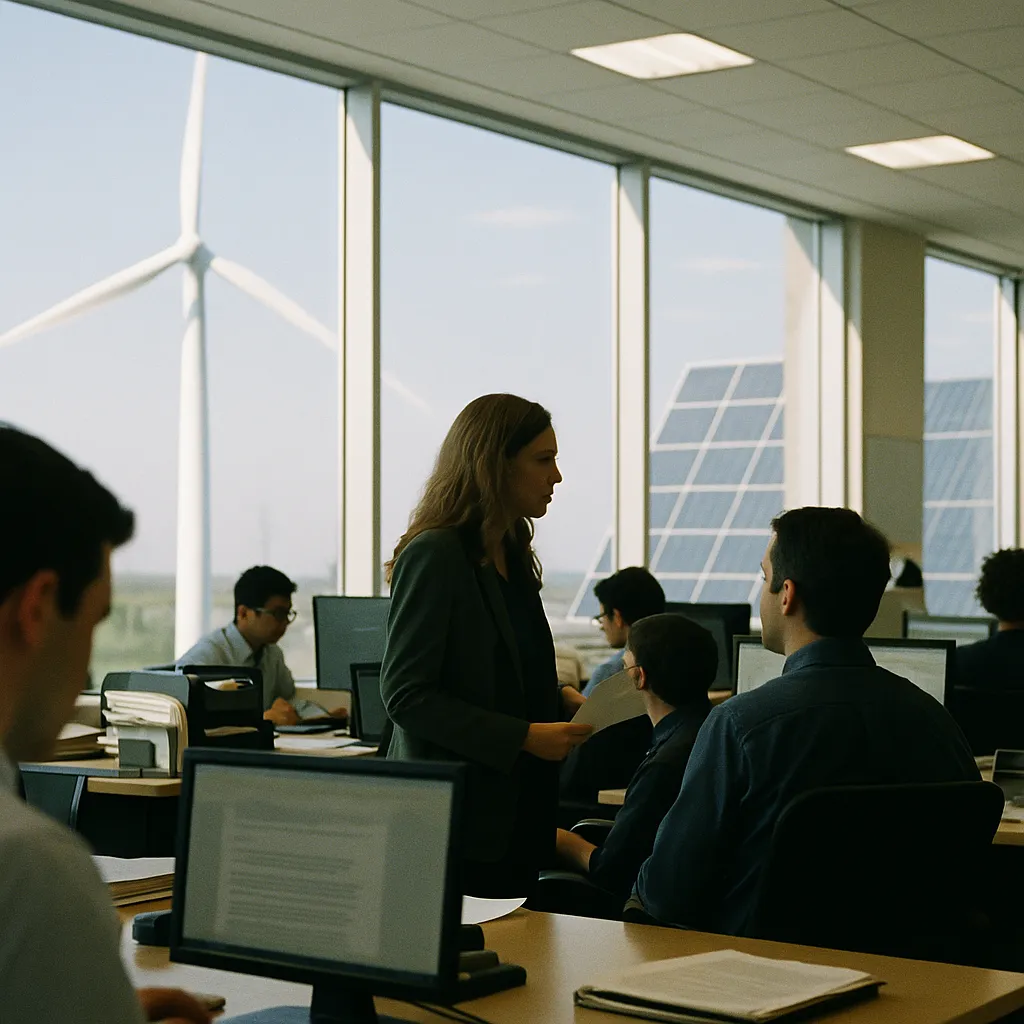 A newsroom featuring turbine, related to Solar Topped 83% of New Power Capacity in 2025. AI Is Now th