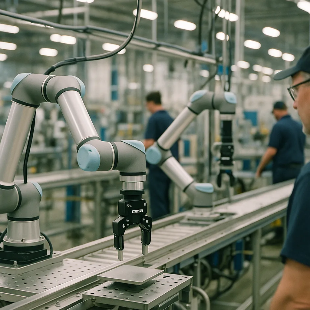 A Factory featuring robots, robot, related to Robotiq's IQ Platform Compresses Factory Workcell Integratio