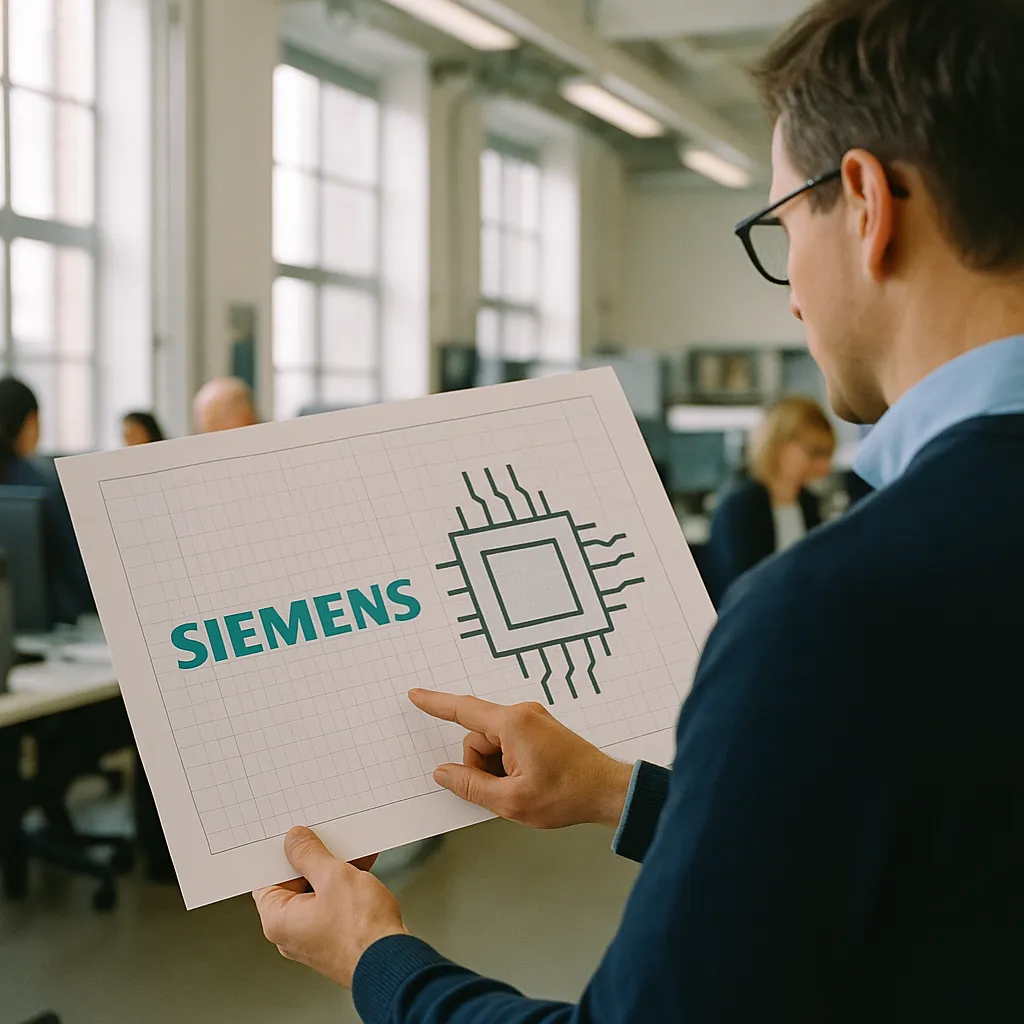 A Newsroom where a person is Building related to Siemens and a chip manufacturer Are Building an Industrial A