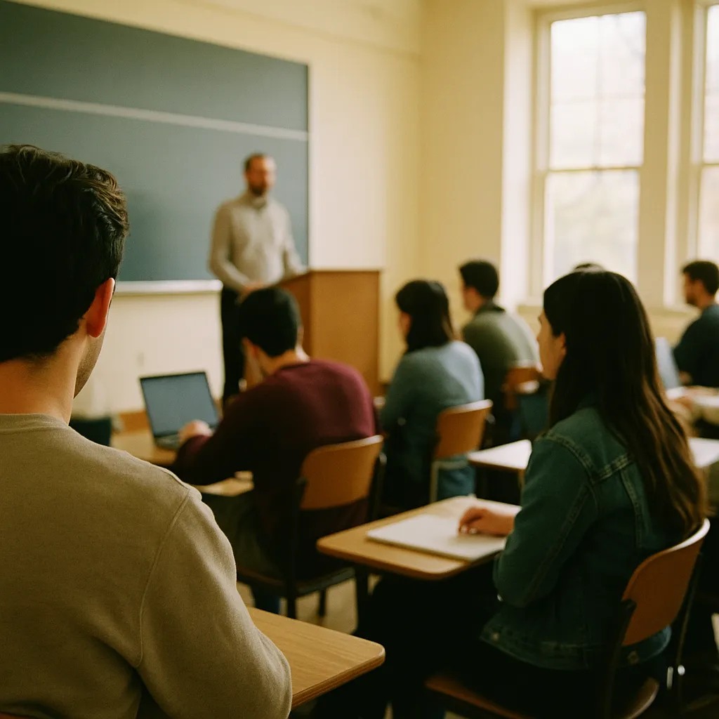 A classroom featuring classroom, related to Stanford Finds Zero High-Quality Causal Studies on AI's Impa from an unusual angle or perspective