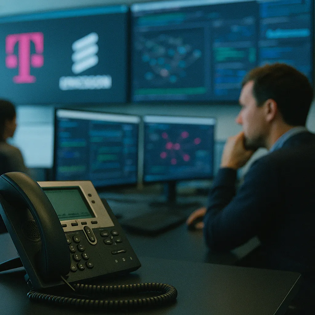 A network operations center featuring phone, related to T-Mobile and Ericsson Just Turned On the World's First AI-Na
