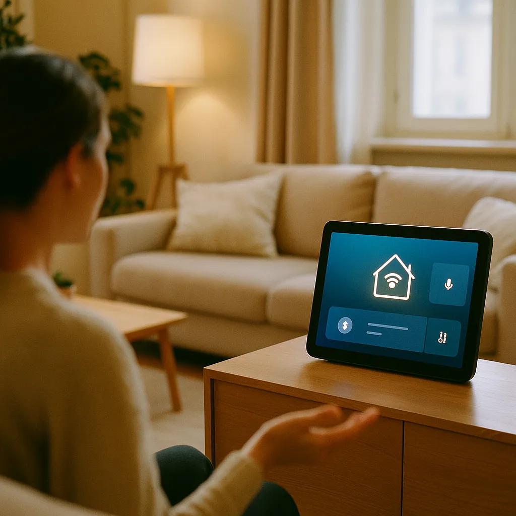 A modern home interior featuring interface, display, related to What It Calls the World's First Smart Home AI Assistant With