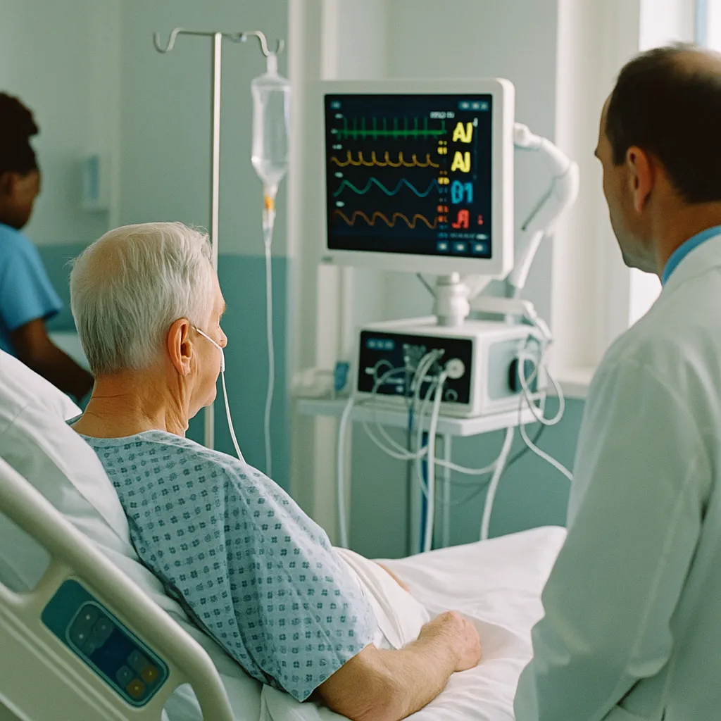 A hospital featuring patient, related to The Trump Administration Is Pushing AI Into American Medicin