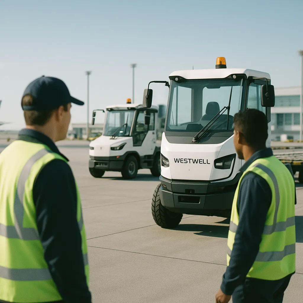 A airport featuring contracts, tractors, related to Westwell Brings AI-Native Logistics Inside the Airport Fence