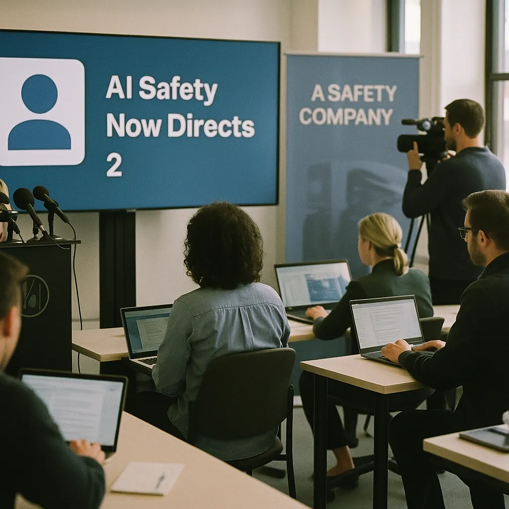 A newsroom related to an AI safety company Discloses an AI assistant Now Directs 2