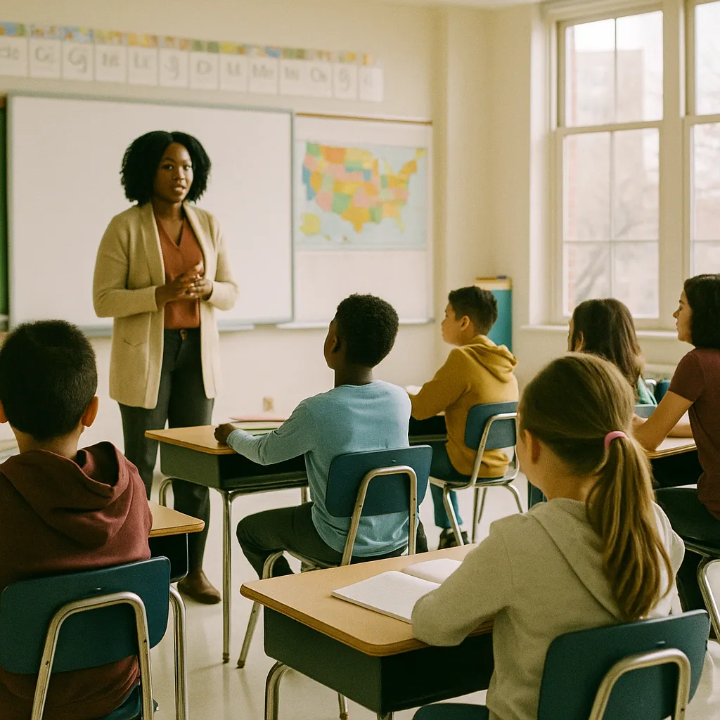 A classroom featuring classroom, related to Boston Public Schools Becomes First Major US City to Mandate