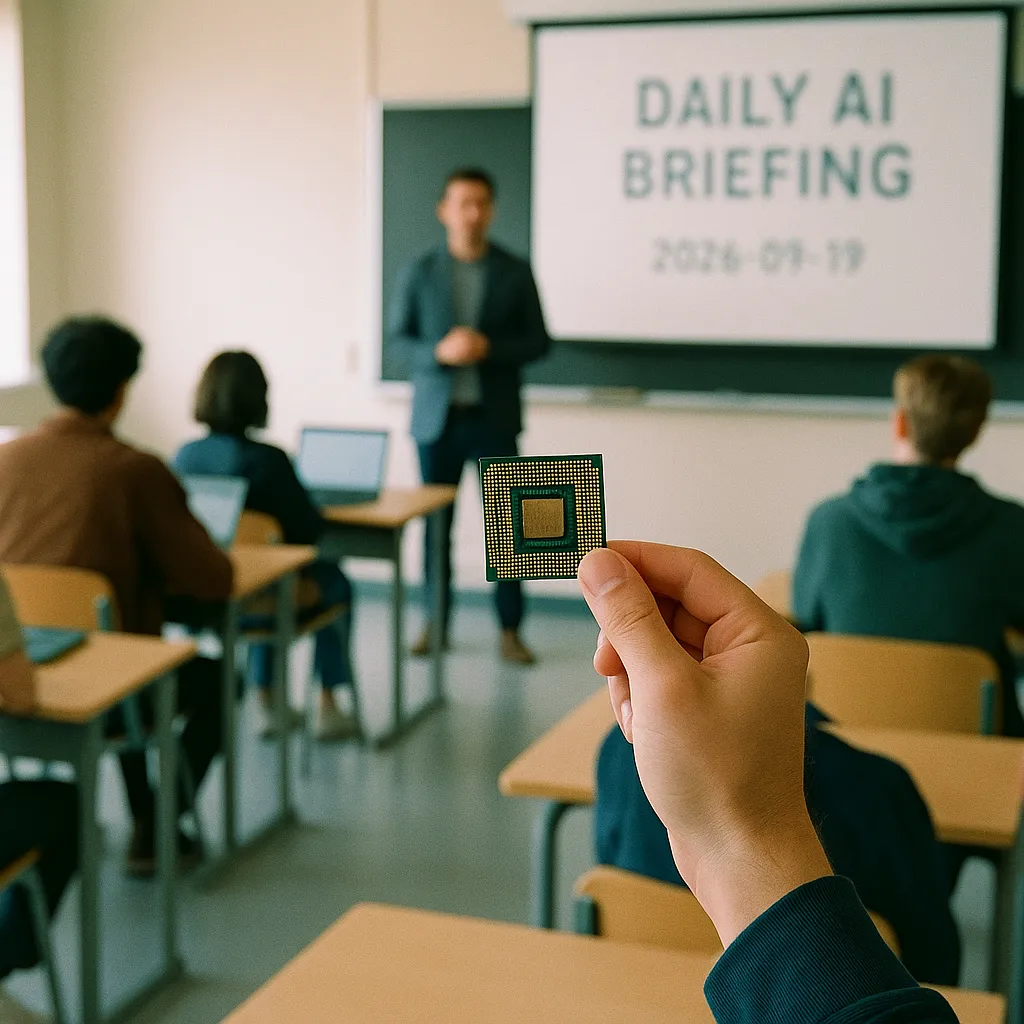 A classroom featuring classroom, chip, related to Daily AI Briefing — 2026-09-19
