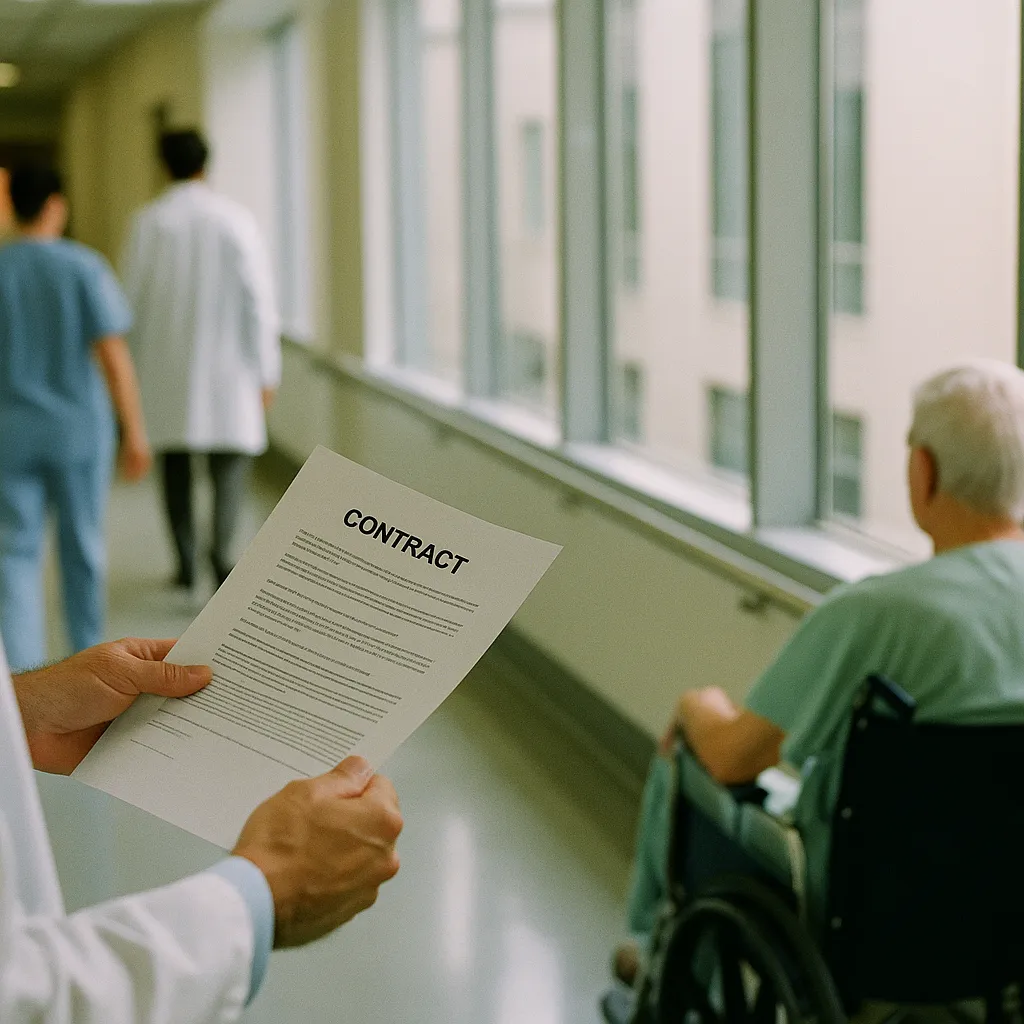 A hospital featuring contract, related to Daily AI Briefing — 2026-09-29 from an unusual angle or perspective