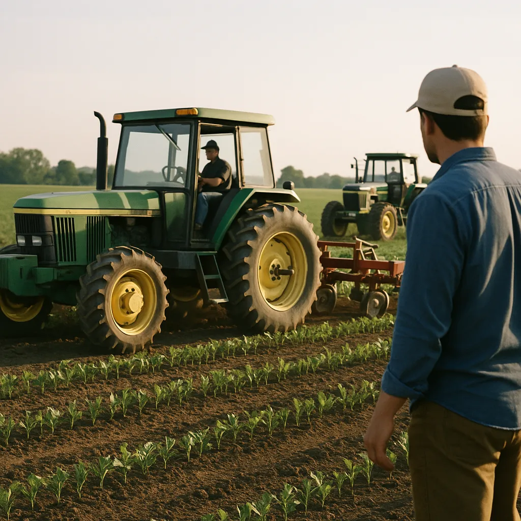 A farm featuring crop, tractors, related to U.S. Farm Bill 2026 Draft Directs USDA and NIST to Build Nat