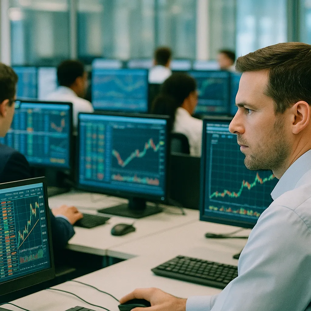 A financial trading floor related to AI-Native Insurers Captured 95% of InsurTech's $1.63B in Q1 