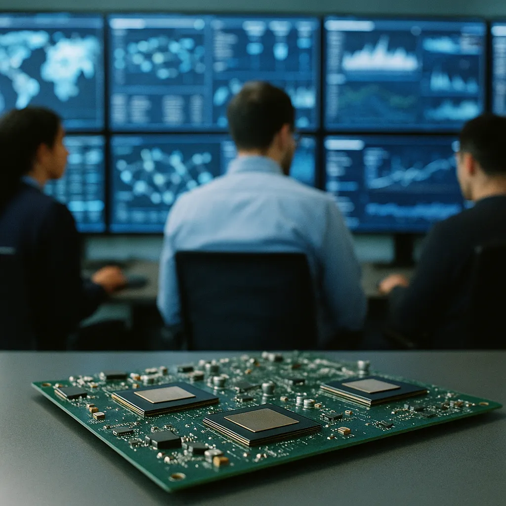 A network operations center featuring chips, related to to Eight Operators Globally as U.S. Carriers Diverge