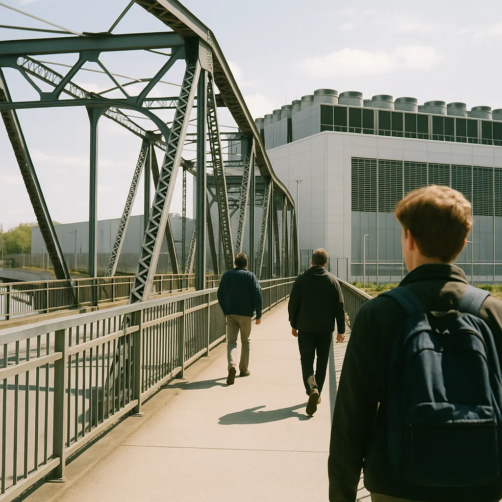 A bridge featuring data center, related to a major AI company Seeks $30 Billion in New Funding at $1.4 