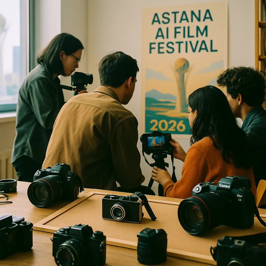 A creative studio featuring field, cameras, related to Astana AI Film Festival 2026 Crowns Winners From 636 Submiss