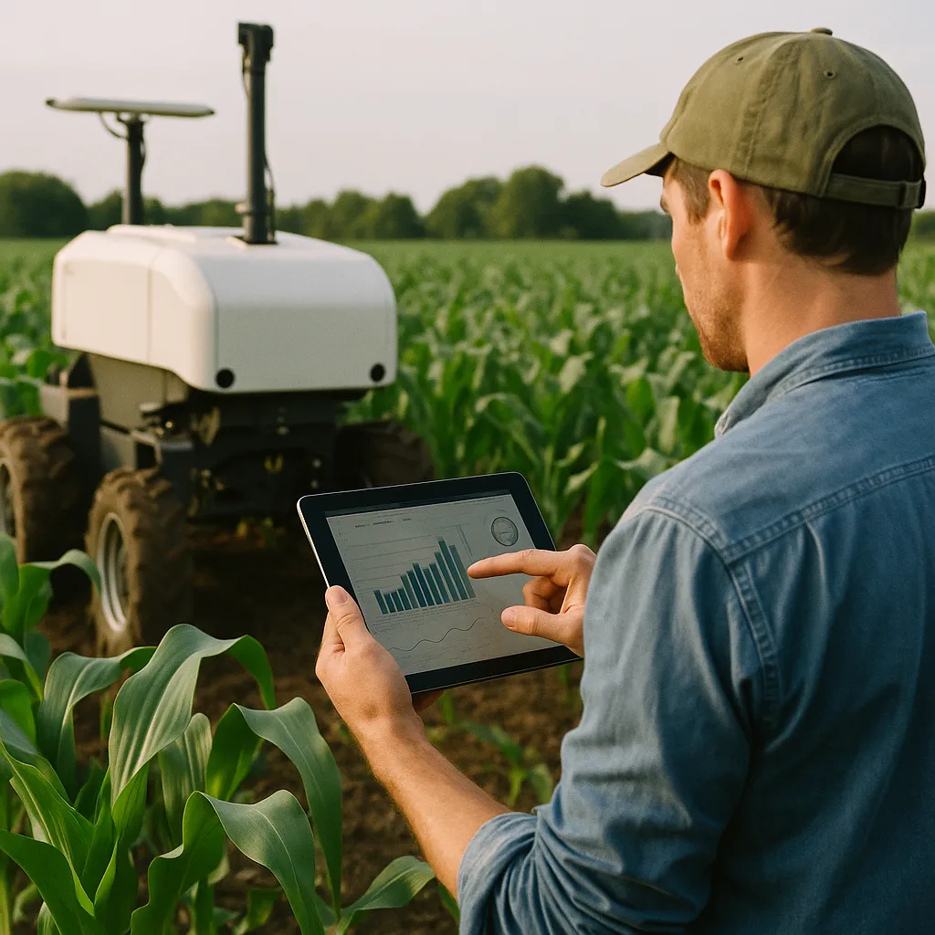 A farm featuring Crop, crop, related to AI Precision Farming Reaches Commercial Scale — Three Breakt