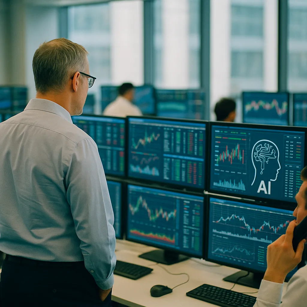 A financial trading floor related to AI Agents Pose New Risk to Bank Stability by Autonomously Ch