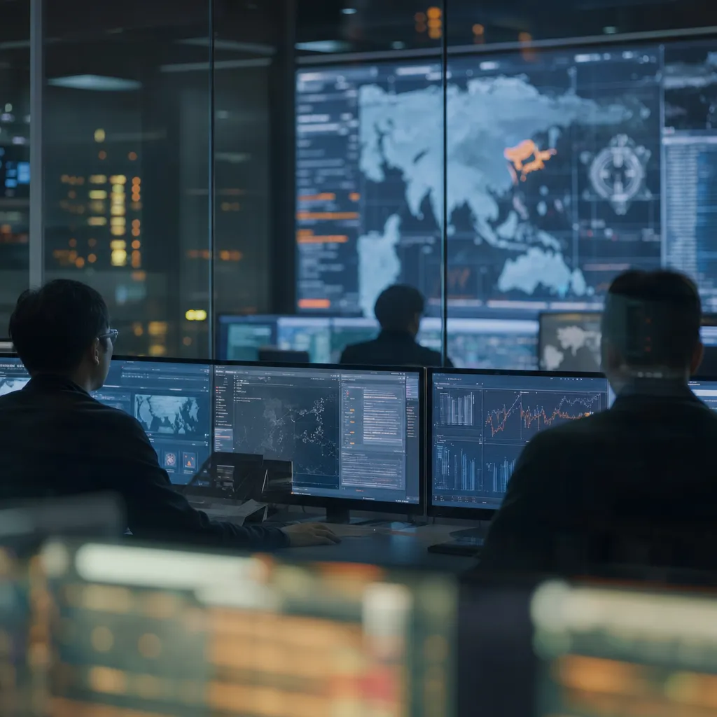 A cybersecurity operations center related to AI Cybersecurity Threats Surge 91% in 2026; South Korean Ban from an unusual angle or perspective