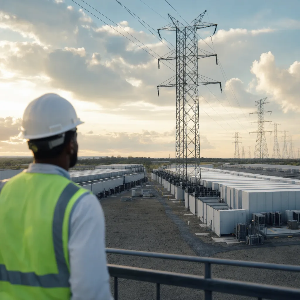A data center featuring data center, documents, related to AI Data Centers Are Driving an Unexpected Wave of U.S. Grid  from an unusual angle or perspective