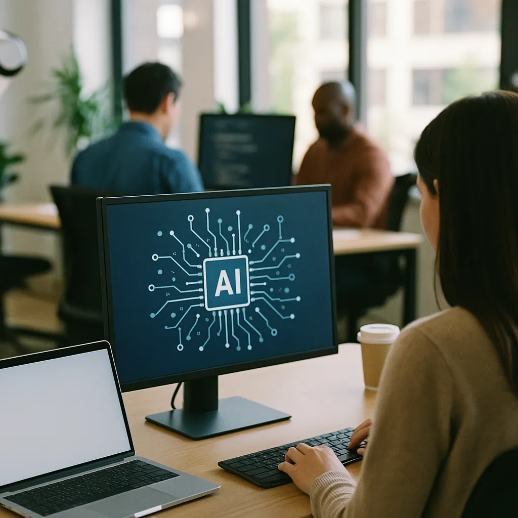 A modern workplace related to AI Displacement Accelerates: 85 Million Jobs at Risk as Youn