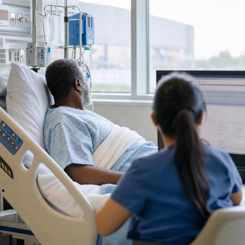 A Hospital featuring patient, related to Autonomous AI Platform Into Inpatient Medical Coding and CDI
