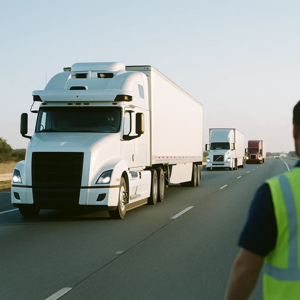 A Highway featuring truck, trucks, related to Aurora Triples Driverless Trucking Network to 10 US Routes w