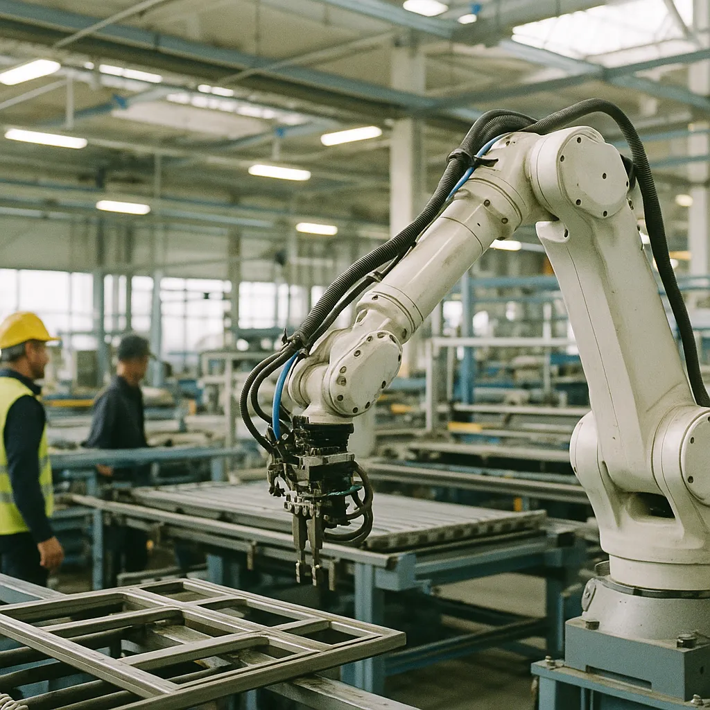 A factory featuring robot, related to AUTOMATE 2026: Industrial AI Moves from Pilot to Full Factor
